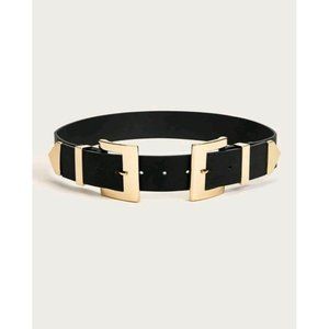 High waist black belt